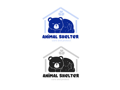 Animal Shelter logo animal branding cute design flat icon illustration logo minimal vector