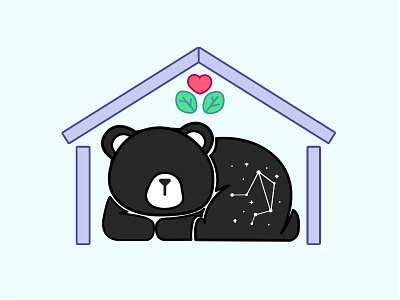 Bear logo version 2 animal bear branding concept cute design flat icon illustration logo love minimal protect vector