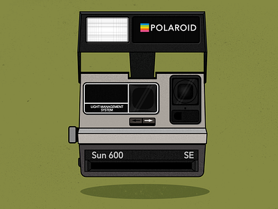 Polaroid Sun 600 SE affinitydesigner analog camera graphic polaroid retro vector vintage