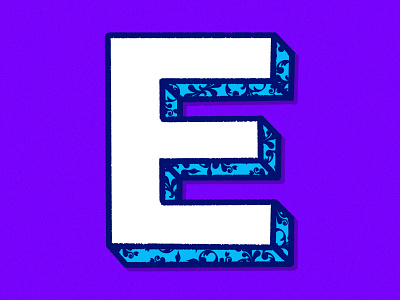 E design graphic procreate retro typo typography