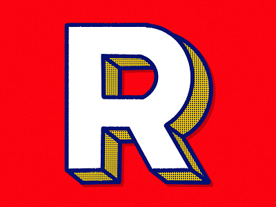 R design graphic procreate retro typo typography