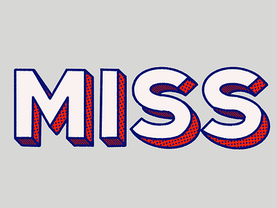 Miss design graphic procreate retro typo typography