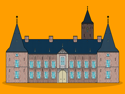 Alden Biesen affinitydesigner alden biesen architecture bilzen building castle design graphic illustration vector