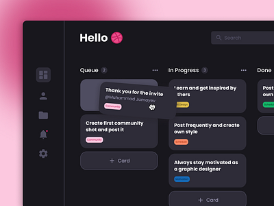 Hello Dribbble ! color combination dashboad dashboard design dashboard ui dribbble figma hello dribble hellodribbble kanban kanban board typography ui ux web web app web app design web application web application design web design website