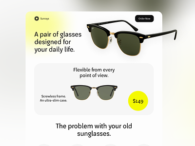 Sunglasses Landing Page