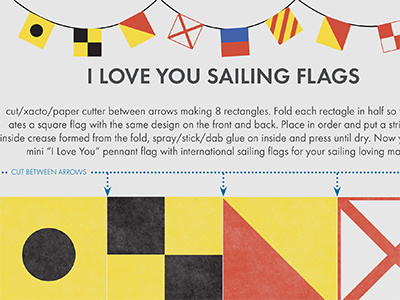 I Love You Sailing Flags printable sailing