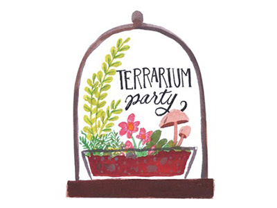 Terrarium Party craft diy illustration terrarium type watercolor