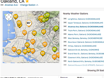 New Station Markers on Weather Underground