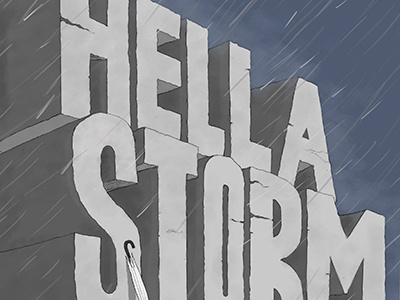 Hella Storm california comic cover rain storm weather