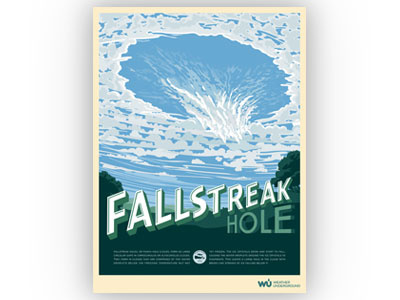 Fallstreak Hole - Punch Hole Cloud cloud fallstreak nps poster screen print style weather wpa