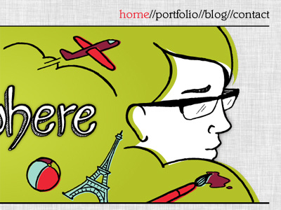 New website for Out of the Chair Design handmade illustration portfolio self portrait website