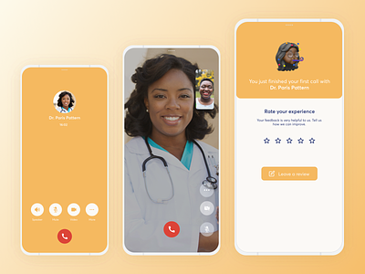 Video Call Screen design health app healthcare mobile app mobile design product design ui ui design uiux ux design