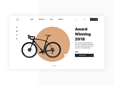 Bicycle design ui ux uxui web