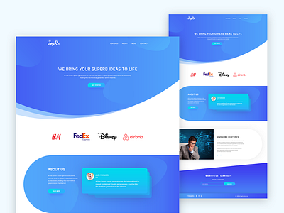 Landing Page Exploration clean design landing page product simple typography ui ux visual web design website