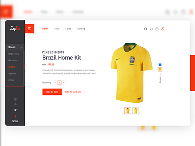 E-Commerce Landing Page design e commerce fashion. shop fifa 2018 landing page product ui ux website wishlist