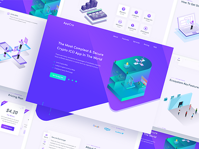 Crypto ICO App Landing Page