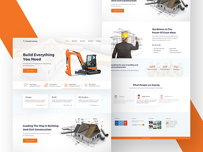 Construction Firm Website architecture building construction industrial landingpage property theme web