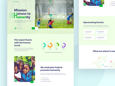 Humanity - Charity Website Exploration agency blood charity clean crowdfunding donation landing page typography website