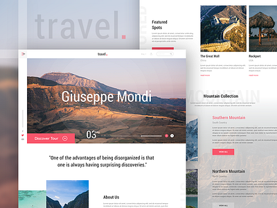 Travel Agency Website agency creative design landing landing page minimal travel trendy design typography ui ux web website