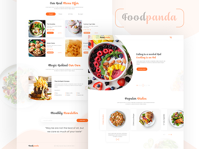 Restaurant Website clean design food landing page minimal restaraunt typography website