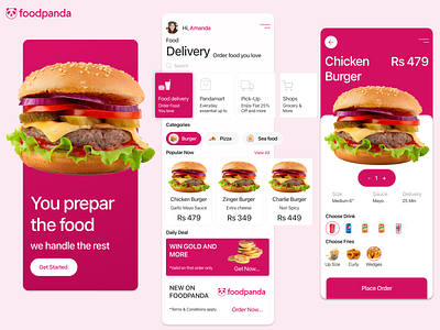 Foodpanda | The Delivery App adobe xd clean app creative design ui ux ux design