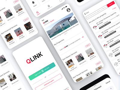 Qlink Real Estate app clean ecommerce figma property realestate usercentral userexperience
