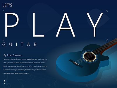 Lets Play Guitar adobe xd creative design design entertainment illustration music ux design