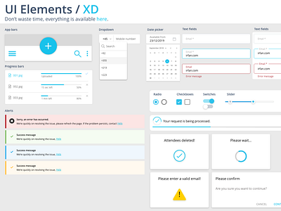 Ui Elements for Adobe XD