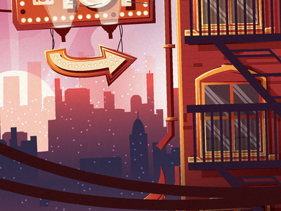 Warm City Sunset
