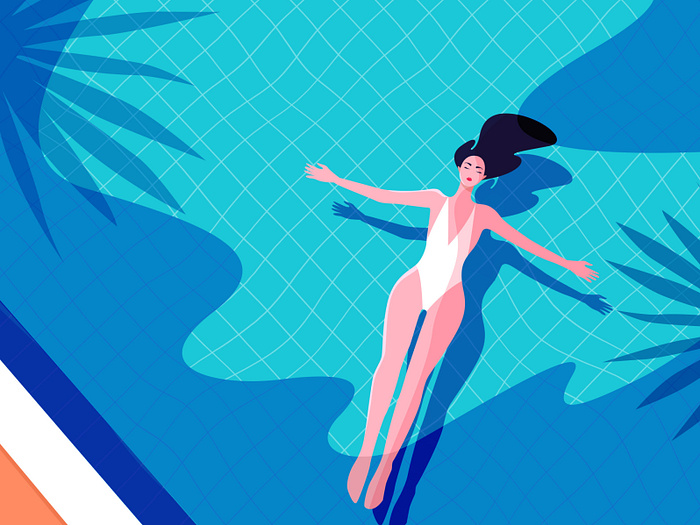 Pool Day by Hacer Çiçek on Dribbble