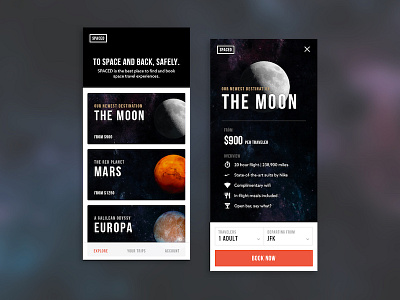 SPACED mobile app by Jared Calinisan on Dribbble