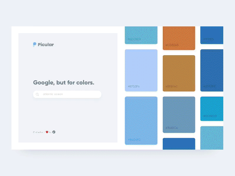 Picular – Google, but for colors animation app branding design ios logo minimal mobile ui ux web website