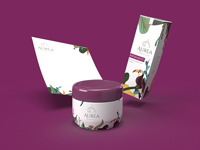 Aurea packaging beauty brand cosmetics illustration nature packaging products