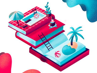 Relax design illustration procreate
