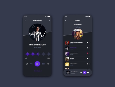 Music Ui by Akshay R on Dribbble