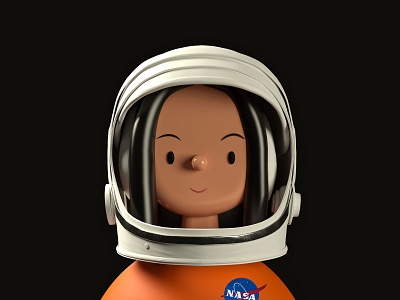 Kalpana Chawla  | Toy Faces | 3D Illustration