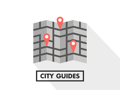 City Guides Icon app brand flat icon logo responsive typography ui ui design webdesign