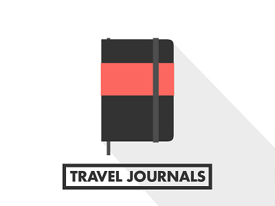 Travel Journal Icon app brand branding envelope letter pad logo responsive stationery travel typography ui design webdesign