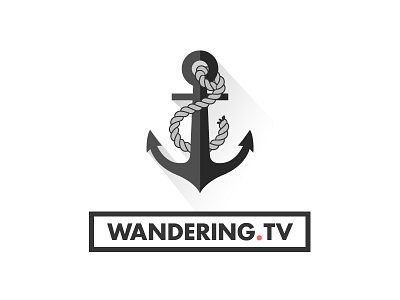 Wandering Tv Logo app branding envelope flat icon letter pad logo magazine stationery symbol travel ui