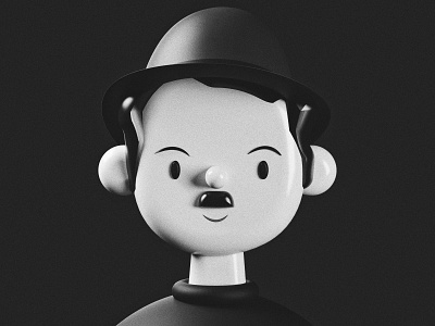 Charlie Chaplin | Toy Faces | 3D Illustration 3d animation avatar avatars c4d freebie icon illustration logo ui ux vector