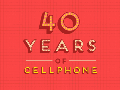 40 Years of Cellphone android animation cellphone flat gif hstory iphone mobile ui