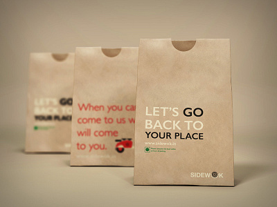 Lets Go Back To Your Place food kraft packaging restaurant takeaway