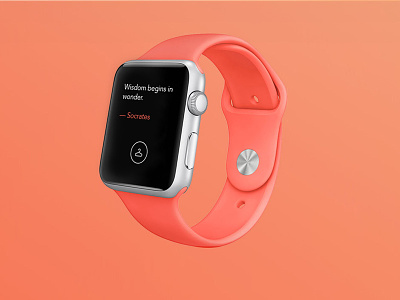 Quote Hanger Apple Watch UI animation apple watch free ios pink quote quotes startup ui ux watch web