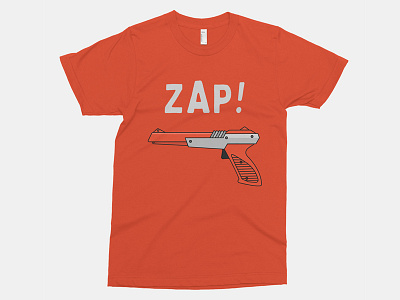 ZAP! Men's T-Shirt American Apparel 8bit duck hunt gun nintendo pixel retro toys vintage zapper