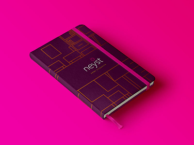 Neyst Branding - Notebook branding design illustration logo pattern pink stationery typography ui ux vector