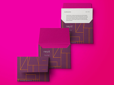 Neyst Branding - Envelope branding design illustration logo pattern pink stationery typography ui ux vector