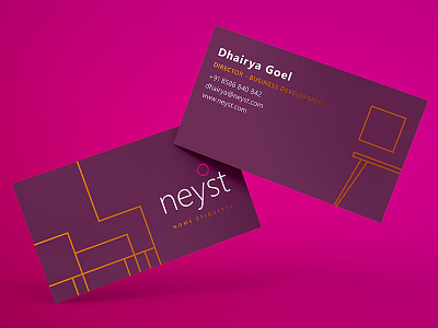 Neyst Branding - Business Cards branding design illustration logo pattern pink stationery typography ui ux vector