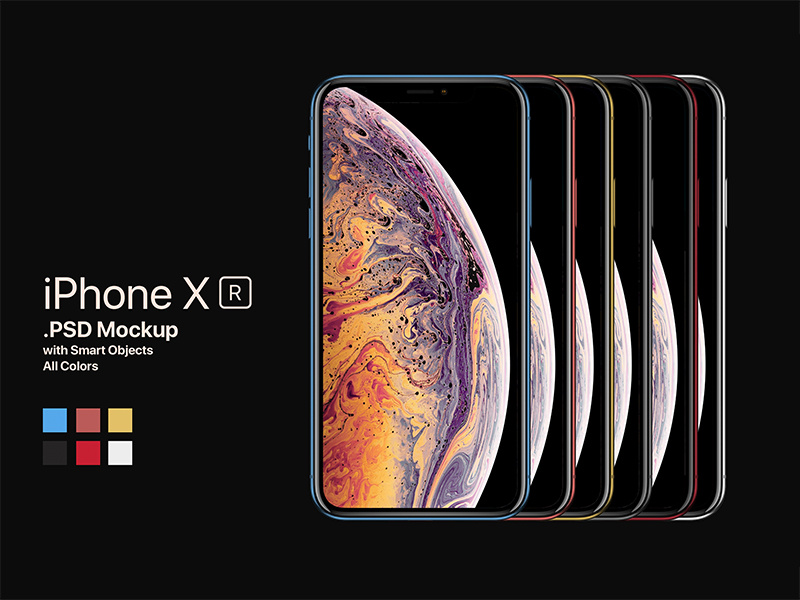 iPhone XR Mockup PSD Free freebie free ios apple iphonexs iphonexr iphonex iphone