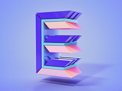 E - 36 Days of Type 36 days of type 3d brand branding design identity logo typography ui