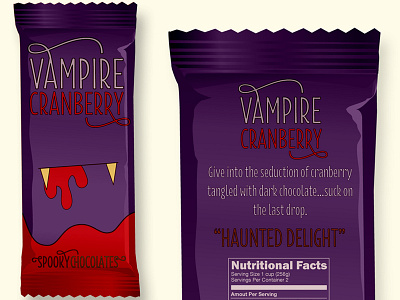 VAMPIRE CRANBERRY art direction chocolate creepy devil evil food ghost halloween illustration merchandise package design satan scary spooky zombie